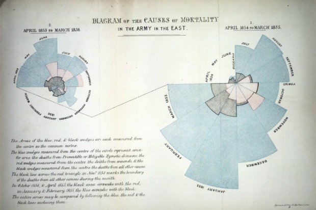 Diagram of the causes of mortality in the army in the east