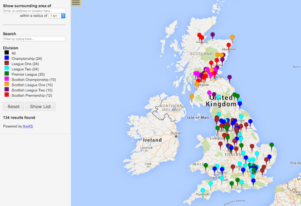 Google Map with all the data plotted