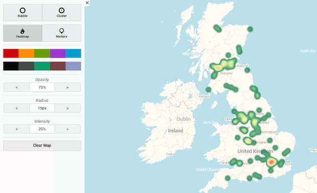 Mapsdata heatmap feature