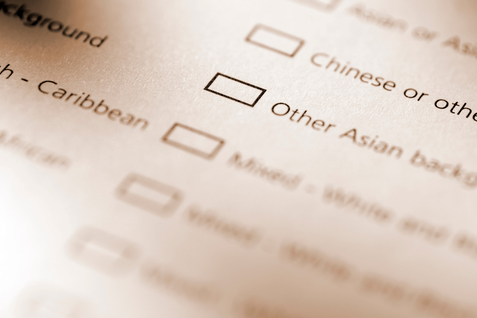 Asking people about their ethnicity Data in government